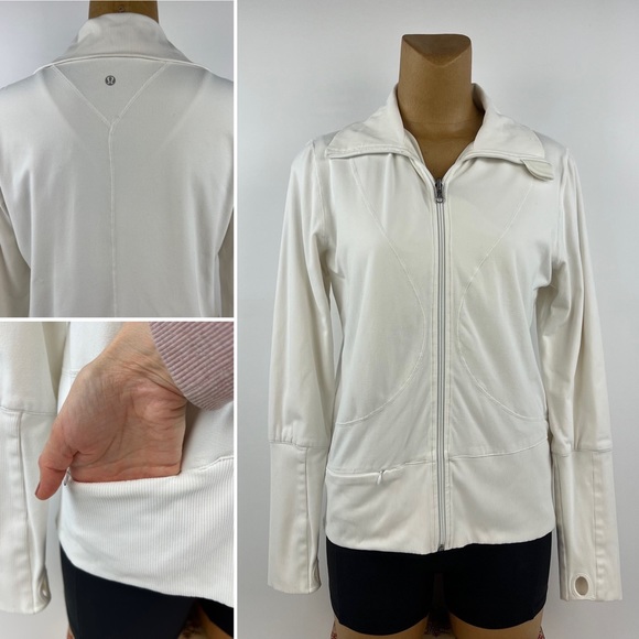 lululemon athletica Jackets & Blazers - Lululemon Globe Trot Jacket In White | *Vintage | Reversible